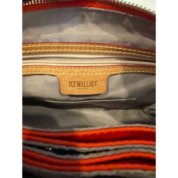 MZ Wallace Orange Handbag Nylon Shoulder Bag - Picture 5 of 10